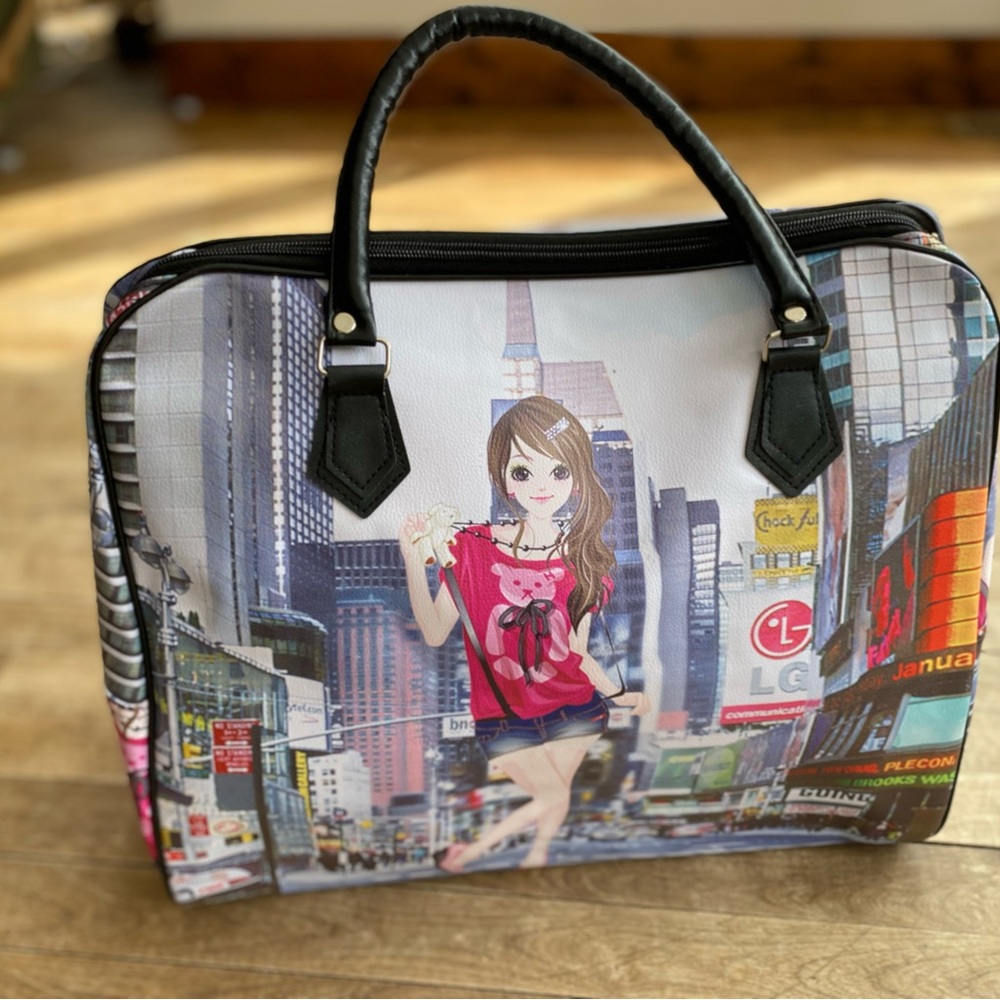 Stylish City Print Women's Bag